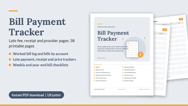 Cover of Bill Payment Tracker