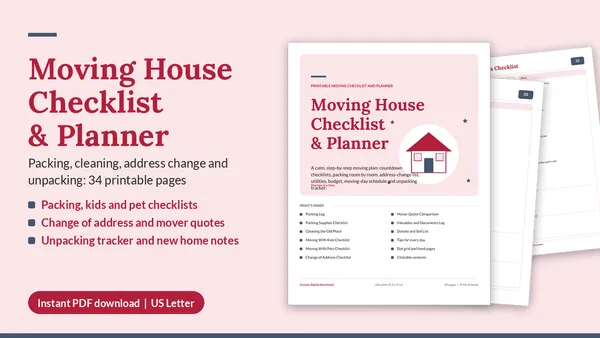 Cover of Moving House Checklist & Planner