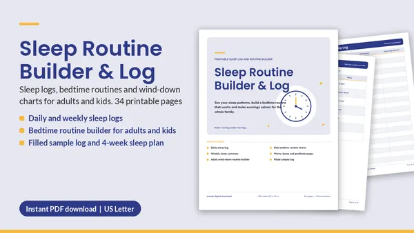 Cover of Sleep Routine Builder & Sleep Log
